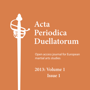Acta Periodica Duellatorum - 2013: Volume 1 Issue 1
